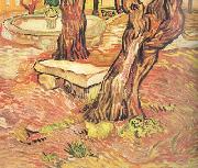 Vincent Van Gogh The Stone Bench in the Garden of Saint-Paul Hospital (nn04) USA oil painting reproduction
